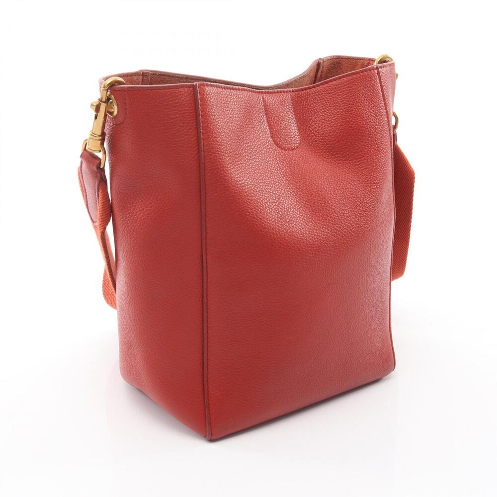 Celine Sangle Bucket Shoulder Bag Leather Red - Picture 2 of 8